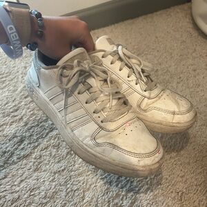 Adidas Off-White Sneakers with Stripes